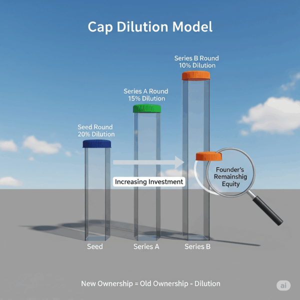 Cap Table Dilution Model